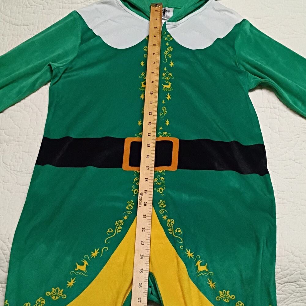Hooded Flame resistant Elf movie Buddy costume pajamas Childrens L 10-12 - Picture 2 of 7